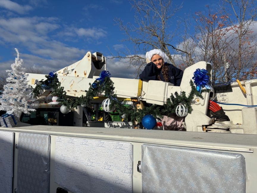 Child on Christmas Float