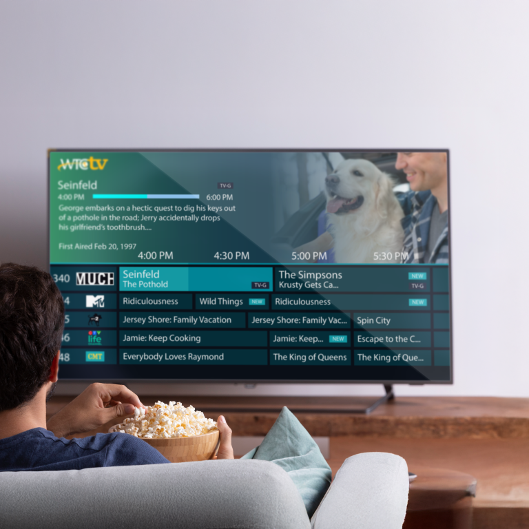 Watching TV with Popcorn